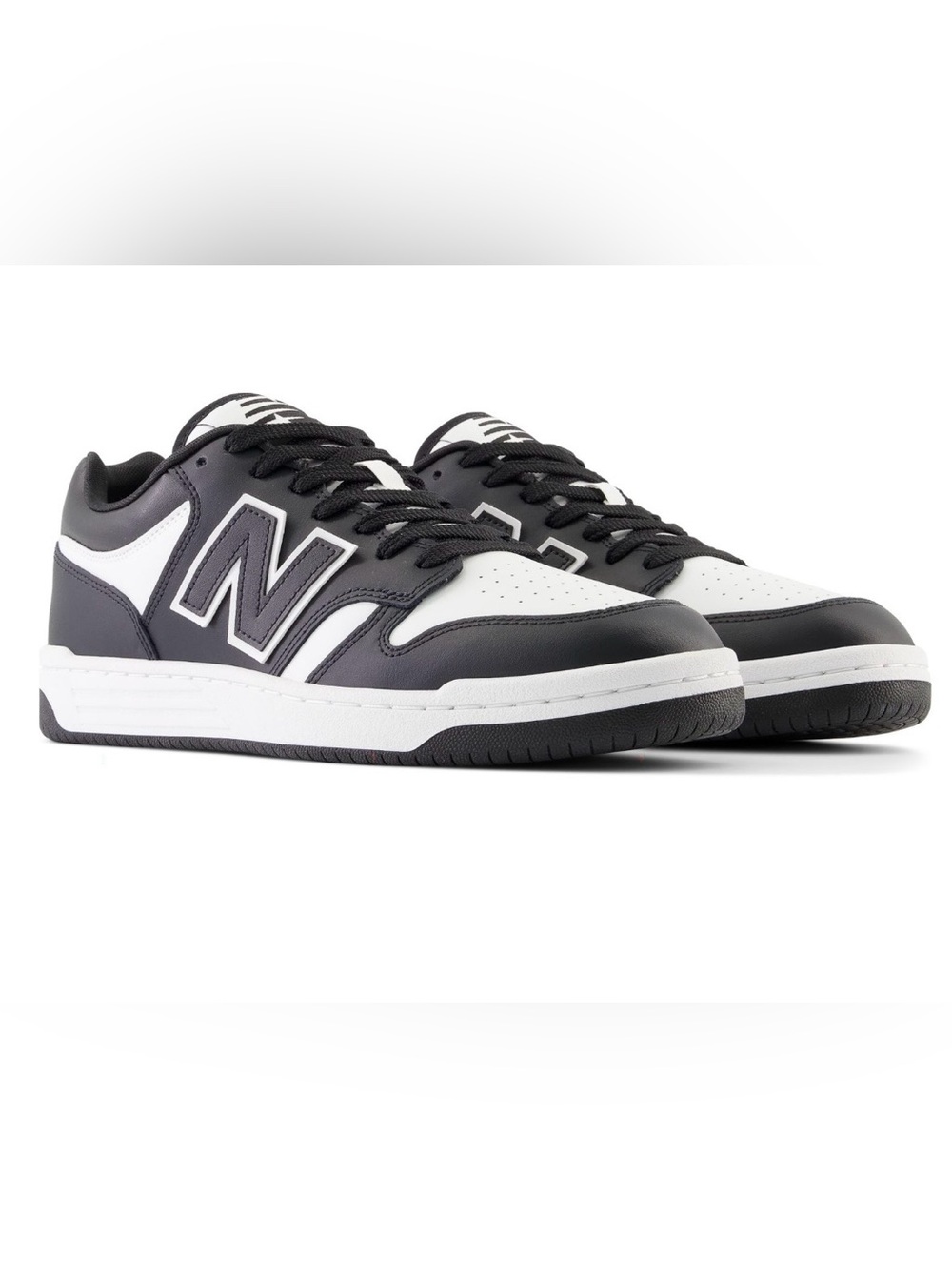 New Balance Women’s Black and White Retro Court Sneakers
